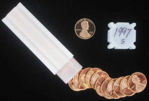 1997-S Proof Lincoln Cent 50pc Roll Cover