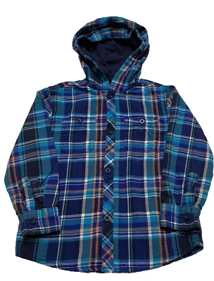 Camisa para niño talla 3-4 manga larga cuadros sudadera con capucha George Foto 1 de 4