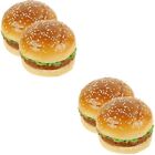  4 Pcs Simuliertes Hamburger-Modell Pu Spielzeug Künstliches Burgermodell