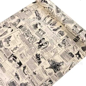 Vintage Newspape Peel and Stick Wallpaper Self-Adhesive Contact Film Paper 10m - Picture 1 of 11