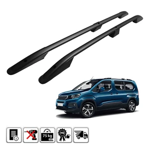 pour PEUGEOT RIFTER 2018+ SHORT RAILS DE PORTAGE COURT BARRES LATÉRALES BARRES - Photo 1 sur 8