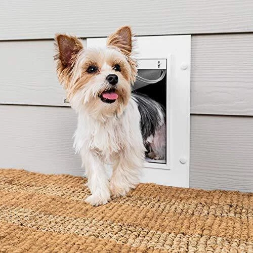 PET SAFE Wall Entry Small Dogs Pet Door 10-15lb Aluminum Frame Vinyl Coating - Image 1 of 4