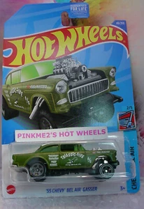 ➽ 2022 Hot Wheels '55 CHEVY BEL AIR GASSER #43 olive green 🚗 CHEVY BEL AIR 1/5 - Picture 1 of 2