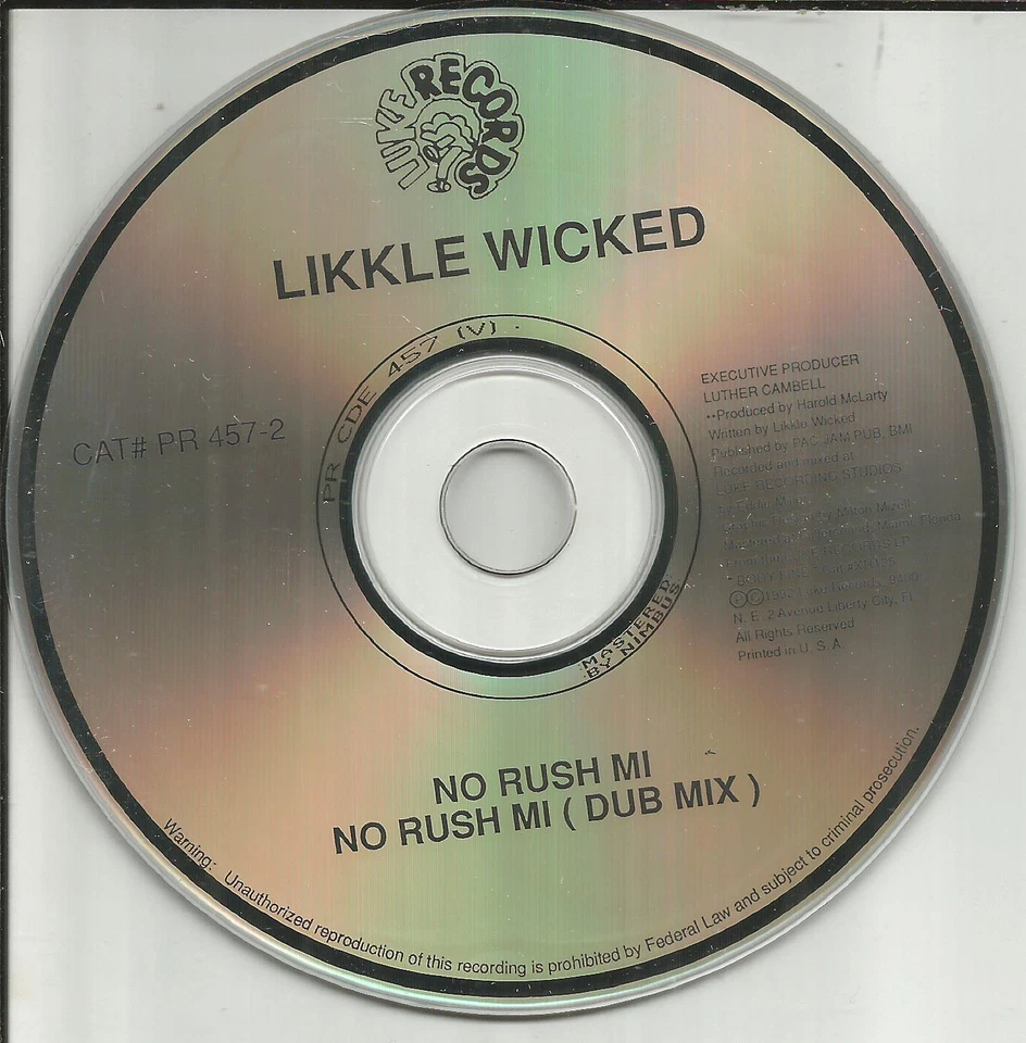 LIKKLE WICKED No Rush Mi / Girls Want Money 4TRX w/ 2 RARE MIXES PROMO CD single Foto 1 de 1