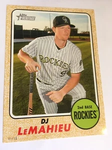 2017 Topps Heritage Jumbo 5x7 DJ LeMahieu Rockies 389 #’d 02/10 Gold - Picture 1 of 1