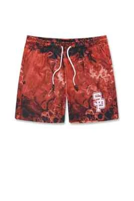 JORDAN CRAIG PARA HOMBRES PANTALONES CORTOS DE MALLA JASPEADA CHICAGO RETRO NEGRO ROJO PARCHE ESTILO EE NUEVO Foto 1 de 4