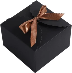 15Pcs Small Gift Boxes Recycled Paper Favor Boxes with Ribbons,4.7X4.7X3.5 Inche - Picture 1 of 8