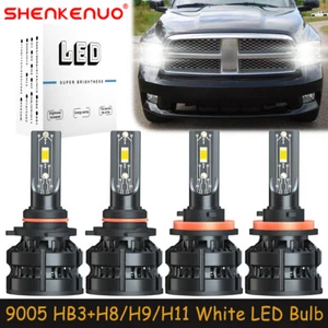 For Dodge Ram 1500 2500 3500 2009-2010 9005+H11 LED Headlights Bulbs High Low Z8 - Picture 1 of 18