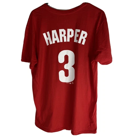 Philadelphia Phillies Bryce Harper Tee Shirt Mens Size Large Red Cover