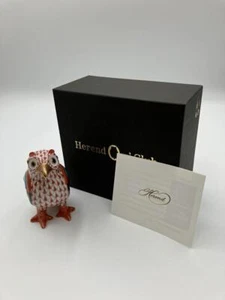HEREND Owl Figurine Columbia River Limited Edition 387/3000 Gold White From JP - Picture 1 of 6
