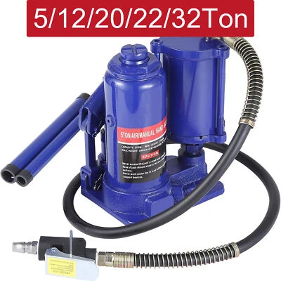 5/12/20/22/32 Ton Pneumatic Air Hydraulic Bottle Jack with Manual Hand Pump Foto 1 de 4