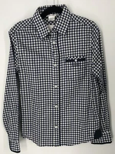 Boss Hugo Boss boys cotton white blue gingham button down slim fit sz 10-138y - Picture 1 of 4