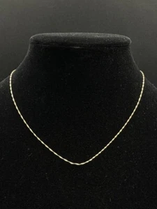 Vintage 14k Yellow Gold Twisted Chain Necklace 16.5" Italy - Picture 1 of 16