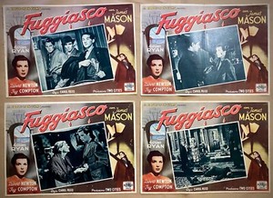 FUGITIVE - 4 Original Lobby Card Busts - James Mason, Kathleen Ryan - 1947