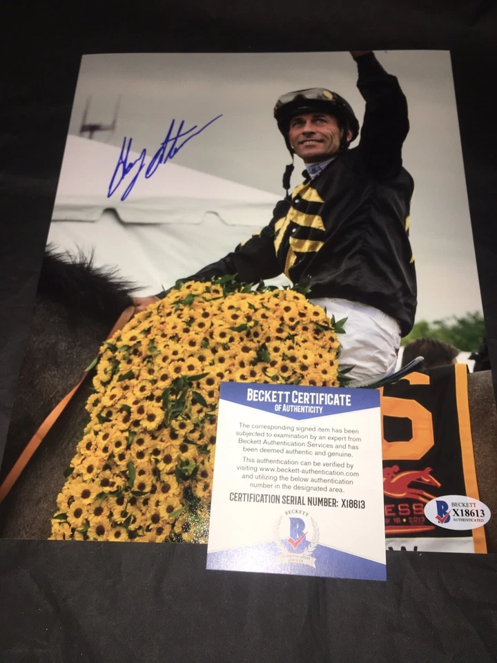Foto firmada por Gary Stevens 8x10 legendario jockey Beckett #2 Foto 1 de 1