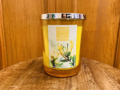 Paper White Wild Honeysuckle scented 2-wick glass tumbler candle 14.6 oz new - Image 1 of 3