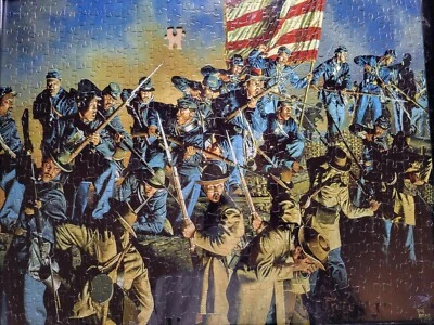 完成拼图:袭击瓦格纳堡 – 内战场景,带框 — 第 1/4 张图片