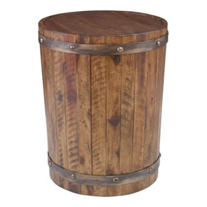 Uttermost Ceylon Wine Barrel Accent Table - 25327 - Picture 1 of 1
