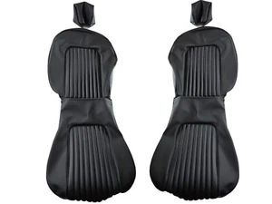 Fits: Alfa Romeo Spider 1971-94 Style 3 Black Vinyl Seat Covers - Foto 1 di 3