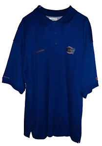 Florida Gators Columbia PFG Polo Shirt Mens XL Blue NCAA Excellent Free Shipping