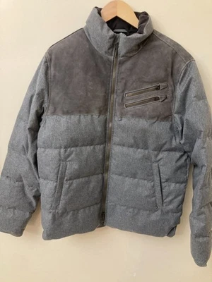 Chaqueta acolchada John Varvatos gris medio para hombre Foto 1 de 4