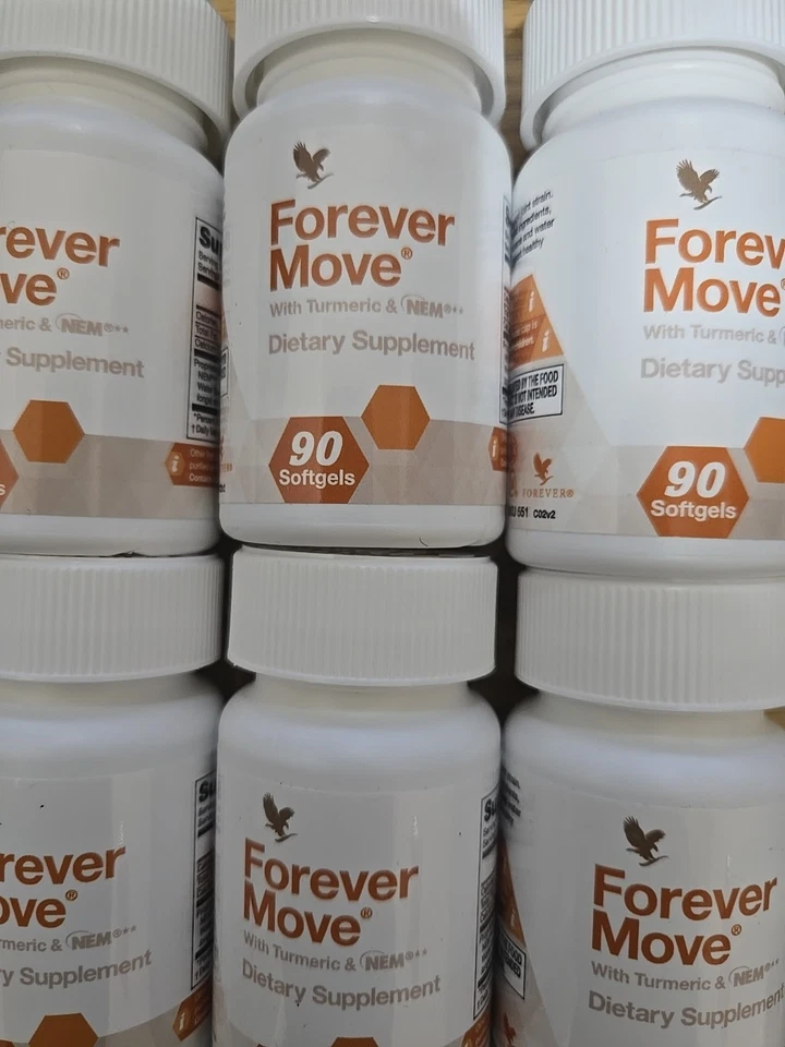 4 Botellas FOREVER MOVE/90 Cápsulas Blandas para Soporte Articular y Muscular/KOSHER/HALAL Foto 1 de 1