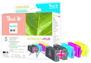 Peach H364/564/655 Spar Pack Druckerpatronen XL (BK, C, M, Y) ersetzt HP No. 364 - Bild 1 von 2