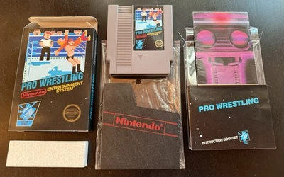 Pro Wrestling Complete in Box CIB No REV-A Hangtab w/Poster! Nintendo NES 1987🔥 - Image 1 of 4