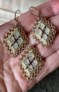 PENDIENTES/COLGANTE De Colección Sarah Coventy Transparente DIAMANTE GP Forma Perforado - Imagen 1 de 5