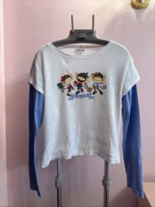 Vintage Y2K Limited Too Long Sleeve Monkey Layered Top Girls XXL - Picture 1 of 4