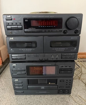 Sistema de componentes compacto JVC MX-C5 6+1 cambiador de CD/control remoto de doble cinta leer detalles Foto 1 de 3