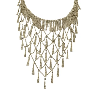 KENDRA SCOTT Georgina Draped Rhinestone Bib Necklace Gold/Rhodium Plated - Picture 1 of 5
