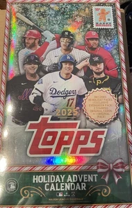 2025 Topps Baseball SEALED HOLIDAY ADVENT CALENDAR BOX  In Hand ! - Picture 1 of 2