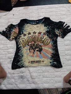 ASH & SARA RODEO Jr's Wo's Tshirt Sz M - Picture 1 of 6