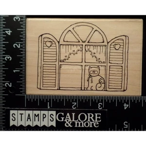 DOTS Gummistempel U123 LANDSEITENFENSTERLÄDEN KAT #2511 - Bild 1 von 3