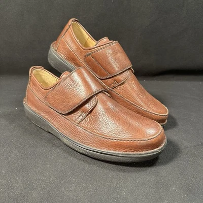 Clarks Active Air Shoes Mens Loafers Slip On Hook & Loop Brown Leather 44 - Image 1 of 4