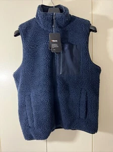 Bass Outdoor Men's B-Warm Insulated Full-Zip Fleece Vest Size Medium Blue - Picture 1 of 14