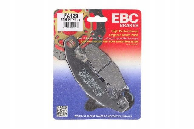 Pastilhas de freio traseiras orgânicas EBC FA129 KAWASAKI ZR 750 C1C5 'ZEPHYR' 1991 - 1995 - Imagem 1 de 1