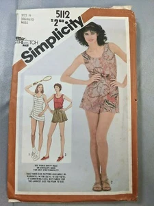 Simplicity Vtg Pattern 5112 Misses Knit Pullover Dress Top Shorts Skirt Sz 6 CUT - Picture 1 of 6