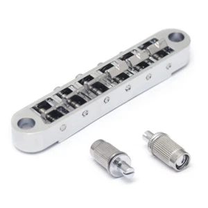 Tune-O-Matic Guitar Bridge for Les Paul LP SG Style Electric Guitar Chrome Metal - Picture 1 of 6