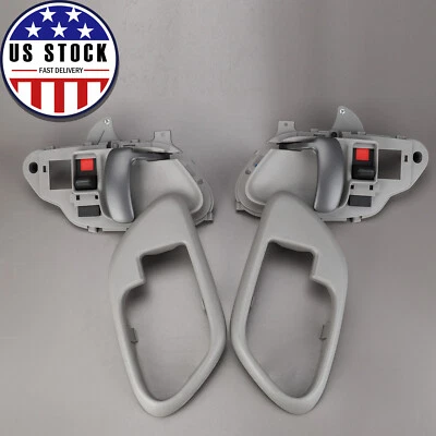 Manijas y biseles de puerta grises L&R para Chevy GMC Silverado 1995-2000 C/k 1500 2500 Foto 1 de 4