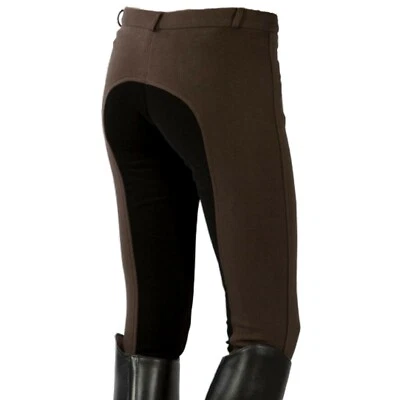 Pfiff Reithose, braun-schwarz, Damen Stiefelreithose, Vollbesatzreithose - Bild 1 von 2