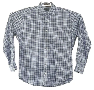 Peter Millar Mangas Largas Botones Para Hombre Grande Patrón a Cuestas 100% Algodón - Imagen 1 de 11