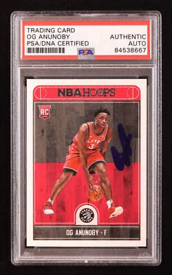 OG Anunoby Signed 2017-18 Hoops #273 RC (PSA) Rookie Card - Image 1 of 2