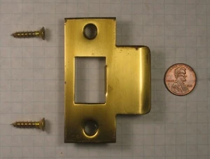 REPLACEMENT ASA STRIKE ONLY, POLISHED BRASS (US3), 2-3/4" HEIGHT, 1-1/8" WIDTH - Picture 1 of 2