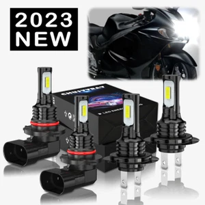 For Suzuki Hayabusa GSX1300R 1999-2007 LED Headlight Bulb High Low 9005+H7 6000K - Picture 1 of 17