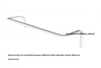 IKEA Wall Mounted Clothes Rail Adjustable Bar Hanging Rack White 60-90cm. - Image 1 of 4