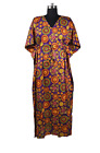 Multicolor Long Kaftan Longwear Maternity Dress Handmade Women Sleepwear Kaftan