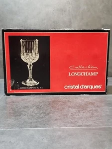 Cristal D'Arques Longchamp 24% Lead 6oz Wine Crystal Glasses Set of 4 - Picture 1 of 8