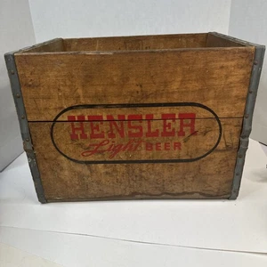 Hensler Light Beer Wooden Crate Newark NJ 17x12x12.5 RARE - Picture 1 of 12